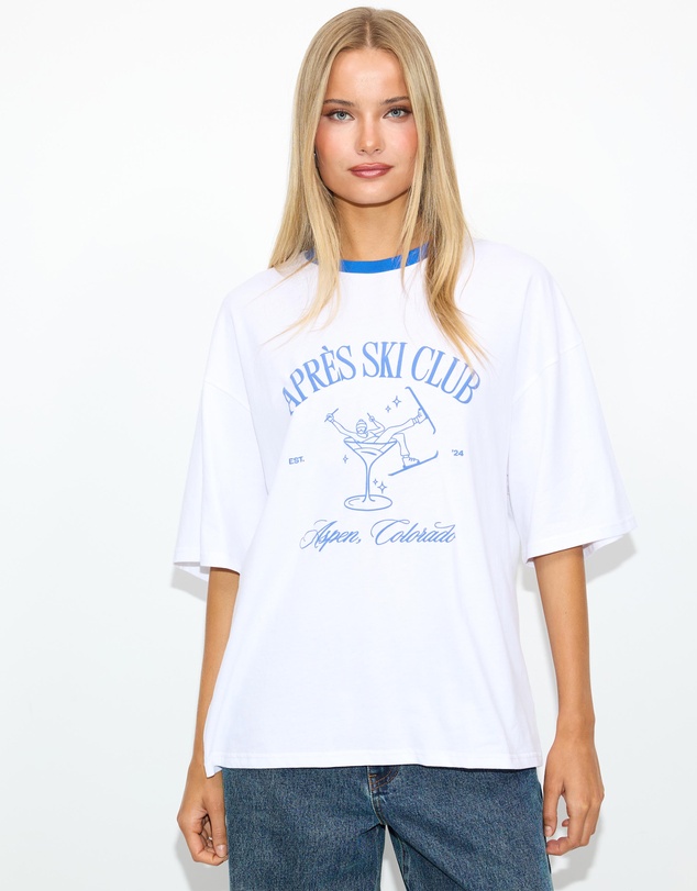 Dazie - Apres Ski Club Oversized Graphic Tee