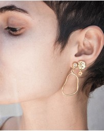 Haze & Glory - ICONIC EXCLUSIVE - Earrings Ruby Red Jamilla in 925 Sterling Silver Gold Plated