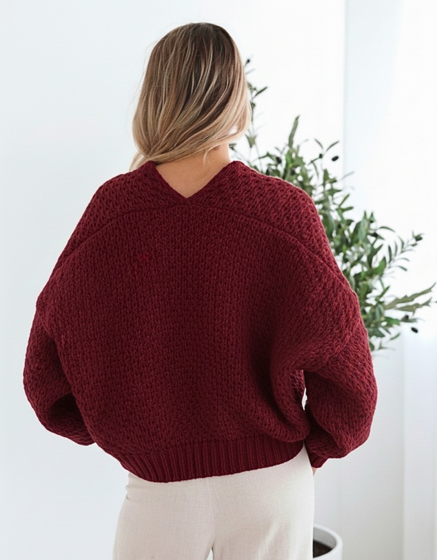 Esther & Co - Dorine Cardigan - Wine