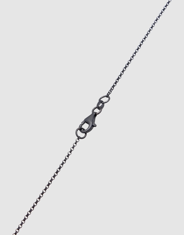 Kuzzoi - ICONIC EXCLUSIVE - Tag Pendant Necklace in Oxidised 925 Sterling Silver