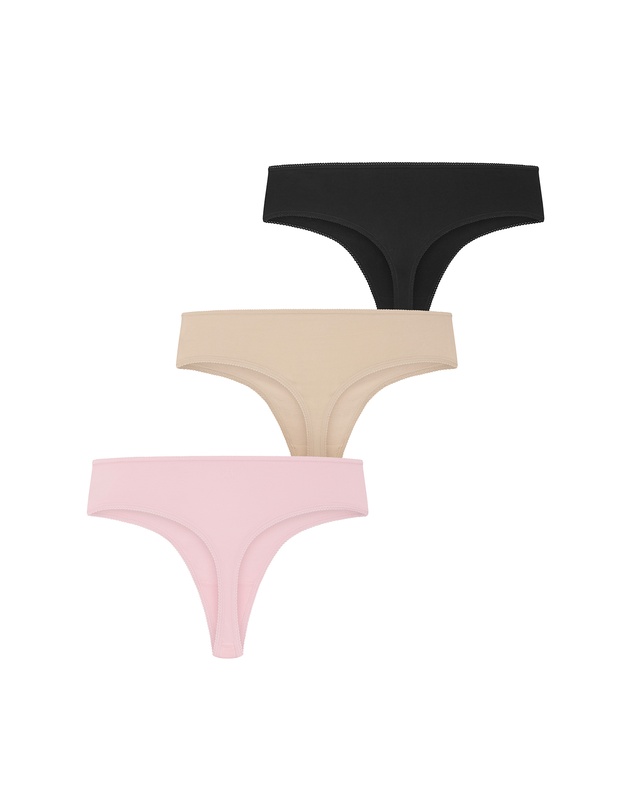 City Chic - Luxe Cotton 3 Pack Thong