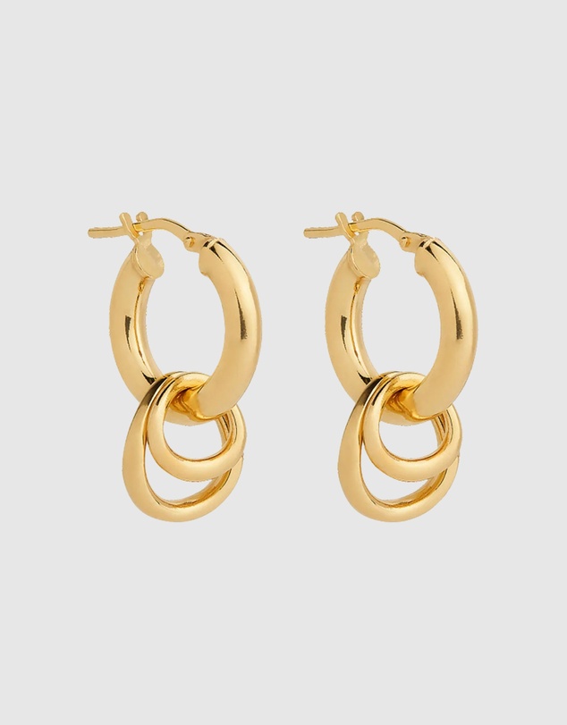 Najo - Whisper Yellow Gold Hoop Earring