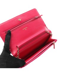 Pre-Loved by Azura Reborn - Pre-Loved CC Quilted Velvet Wallet on Chain