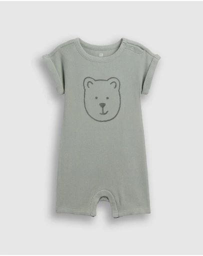 GAP - SS Waffle Graphic Shortie - Babies