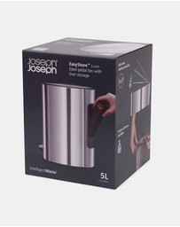 Joseph Joseph - EasyStore™ Luxe Stainless Steel 5L Pedal Bin with Liner Storage