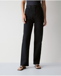 Trenery - High Rise Straight Leg Jean in Blue Black