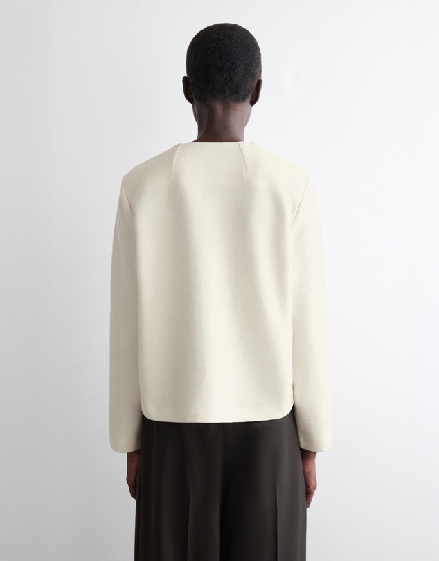 COS - Button-Detail Boiled-Wool Sweatshirt
