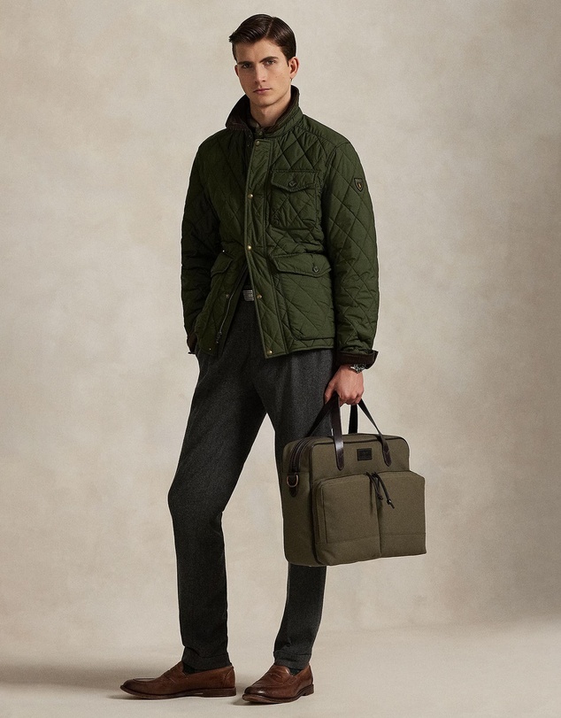 Polo Ralph Lauren - Leather-Trim Canvas Commuter Bag