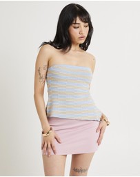 Alice In The Eve - Eden Metallic Knit Tube Top