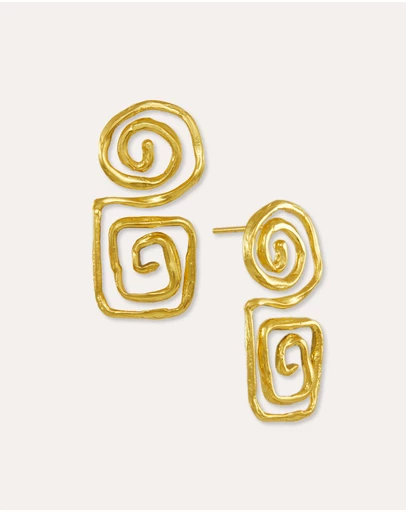 Ottoman Hands - Megara Geometric Spiral Stud Earrings