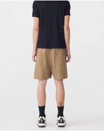 Bassike - Crushed Cotton Pull On Shorts