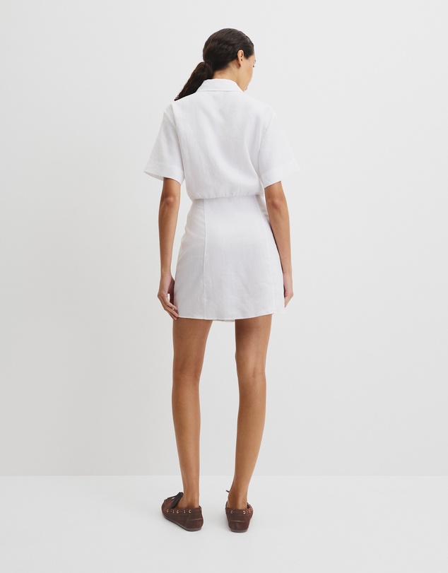 Country Road - Organically Grown Linen Mini Linen Shirt Dress