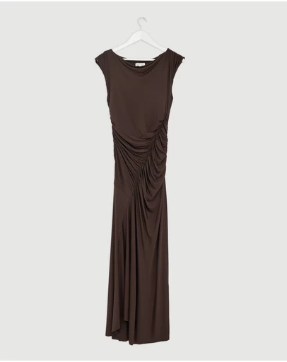 Revibe - Repaired Shona Joy Miro Gathered Maxi Dress - AU 12