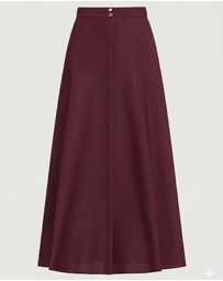 Emme - Plum Cotton Poplin Skirt