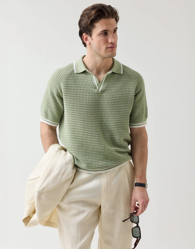 Percival - Tennis Boxy Knitted Polo