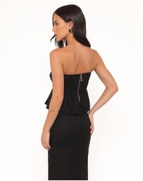 Petal & Pup - Ursa Peplum Top - Black