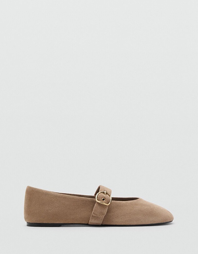 M.N.G - Suede Leather Ballet Flats