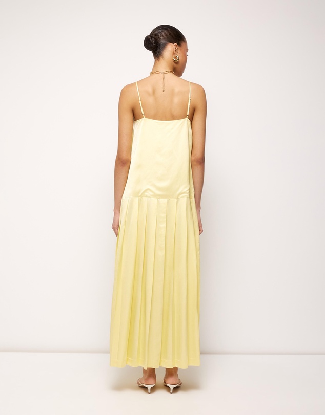 AERE - Esti Pleated Hem Midi Dress