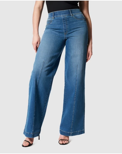 Spanx - DENIM-Seamed Front Wide Leg - Vtg In