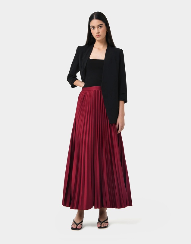 Forcast - Zyla Satin Pleated Skirt