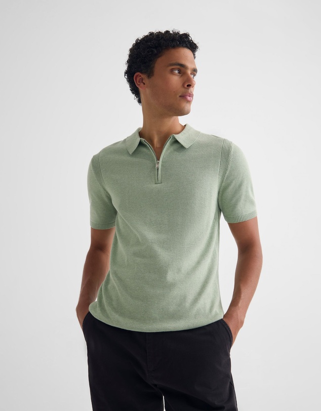 Oxford - Otis Zip Neck Knitted Polo