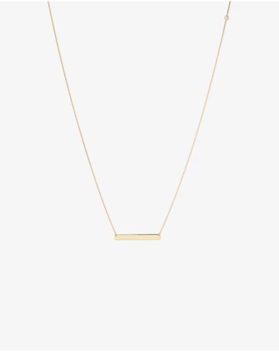 Michael Hill - Engravable Bar Necklace in 10kt Yellow Gold