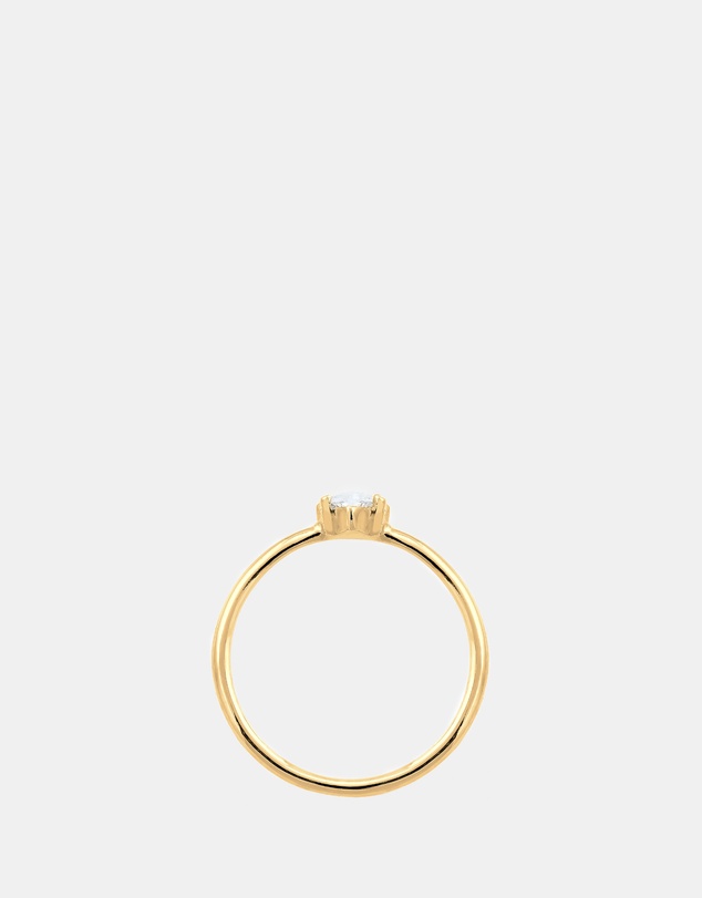 Elli Jewelry - Zirconia Band Ring in Gold-Plated 925 Silver