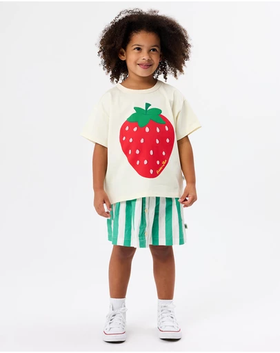 Goldie + Ace - Oversized Strawberry T-Shirt - Babies-Kids
