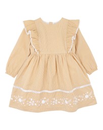 Bebe by Minihaha - Winnie Embroidered Gingham Dress - Kids