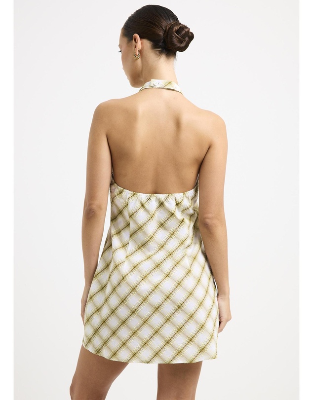 Insight - Abby Assymetric Check Mini Dress
