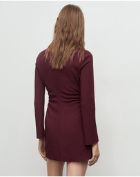 M.N.G - Boat-Neck Ruched Dress
