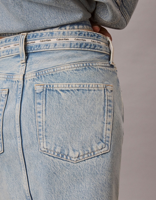 Calvin Klein Jeans - Denim Logo Tape Mini Skirt