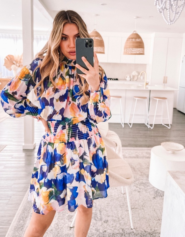 Esther & Co - Neary Dress - Painted Cobalt