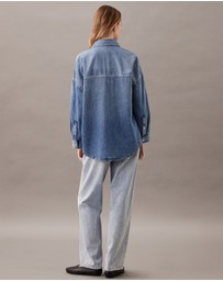 Calvin Klein Jeans - Cotton Linen Blend Button-Down Shirt