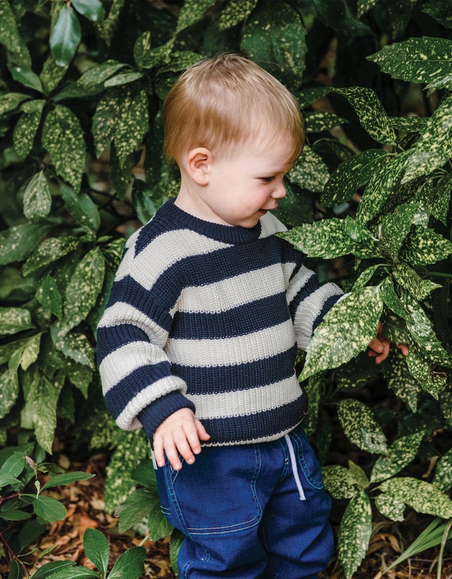 Kynd Baby - Knit Stripe Jumper in Tidal Stripe