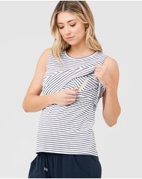 Ripe Maternity - Stripe Layered Nursing Tank