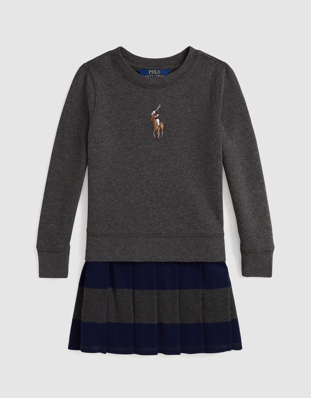 Polo Ralph Lauren - Big Pony Fleece Sweatshirt Dress - ICONIC EXCLUSIVE - Babies-Kids