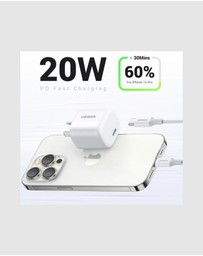 Ugreen - UGREEN Mini 20W USB C Charger PD Fast Charger Block Type C Power Adapter