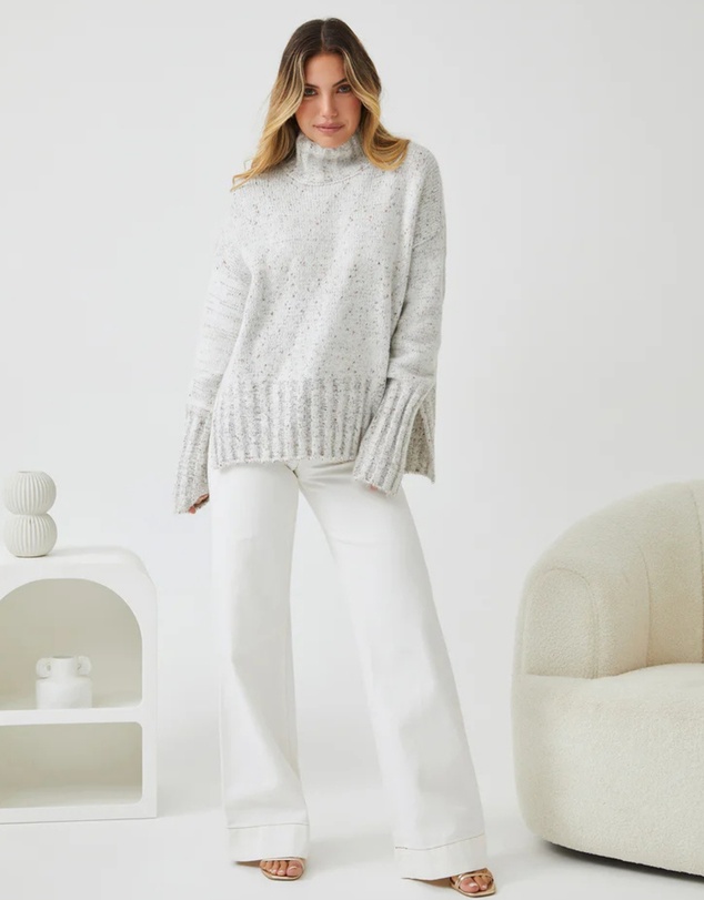 Esther & Co - Chesterfield Jumper - Grey