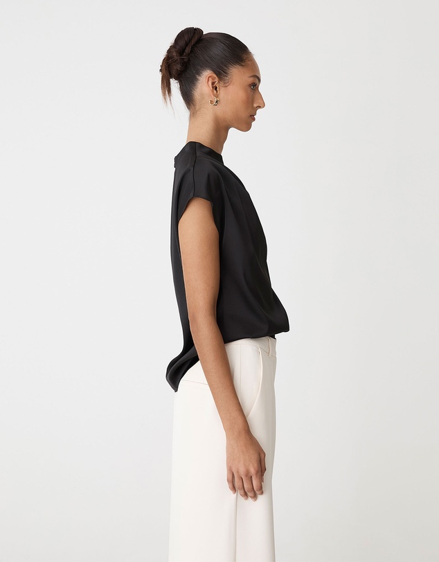 Forcast - Zafina Pleated Draped Top