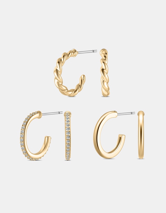 Mestige - Radiance Hoops Set - 18K Gold Plated