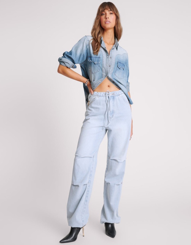 ONE TEASPOON - Blue Latte Marley Relaxed Denim Jeans