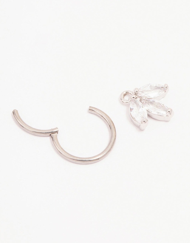 Lovisa - Titanium Marquise Dangle Belly Ring