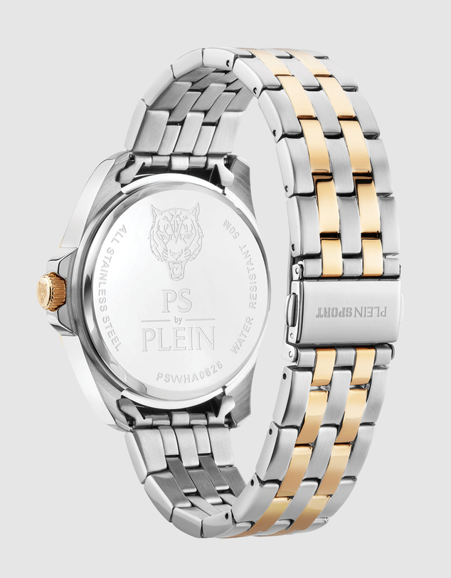 Plein Sport - Plein Sport Nitro Xtreme 43mm Green Dial Two-Tone Stainless Steel Strap Watch