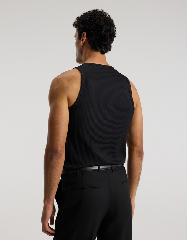 Calibre - Ribbed Cotton Tank Black
