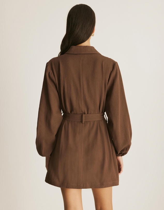 Atmos&Here - Edith LS Twill Mini Dress
