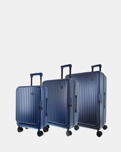 Pierre Cardin - Pierre Cardin Front-Opener 3 Piece Hard Shell Luggage Set Bundle