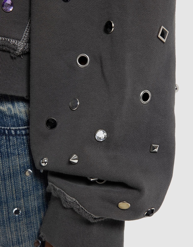 Jaded London - Rhinestone Embellished Oversized Hoodie