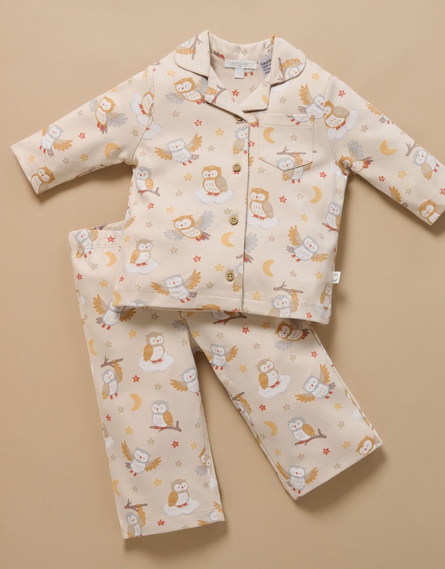 Purebaby - Thick Button Up Pyjama Set -Kids-Babies