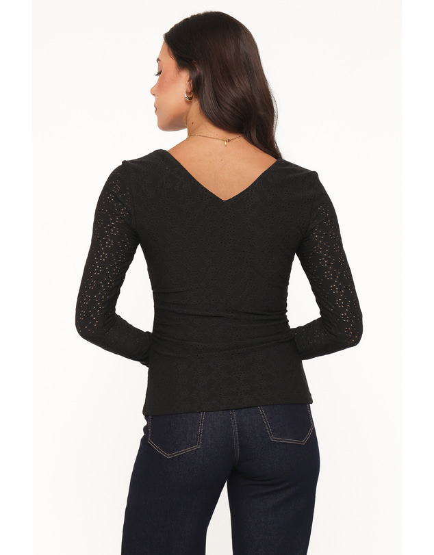 Petal & Pup - Brooklyn Eyelet Top - Black